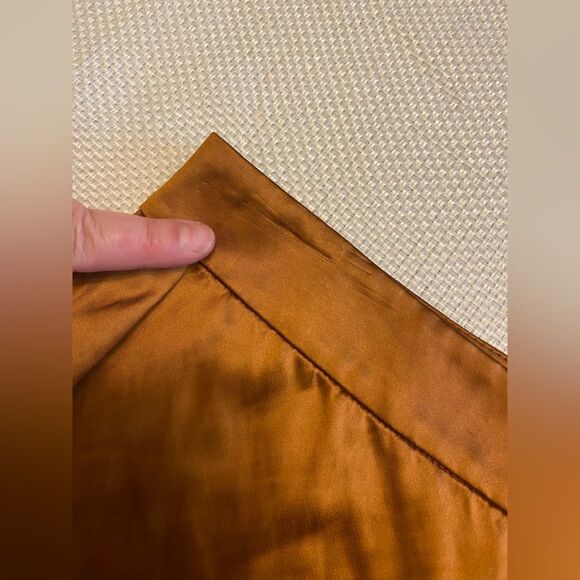 NWT Lafayette 148 NY high waisted bohemian crushed satin trousers size 10 boho - Picture 13 of 16